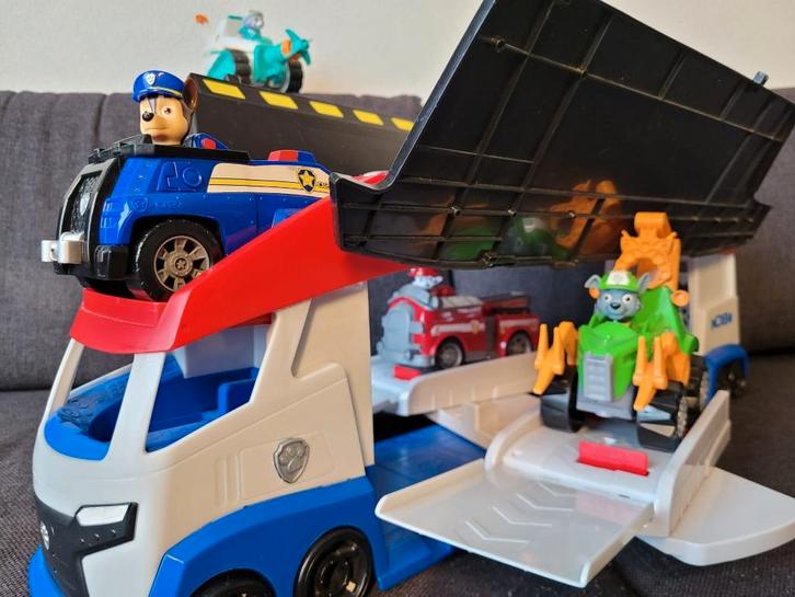 Paw Patrol Set voor Sinterklaas met 10 auto's en bus, Kinderen en Baby's, Speelgoed | Speelgoedvoertuigen, Gebruikt, Ophalen of Verzenden