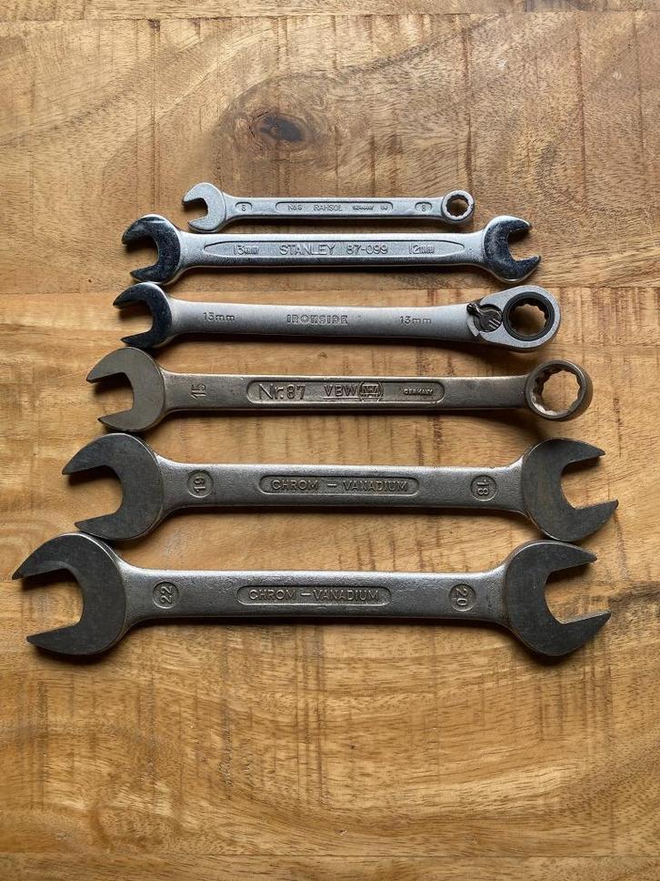 Diverse steek- /ringsleutels 7 stuks, Doe-het-zelf en Verbouw, Gereedschap | Handgereedschap, Gebruikt, Ophalen of Verzenden