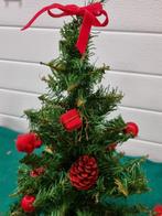 mini kerstboompje rode versieringen [a728], Ophalen of Verzenden