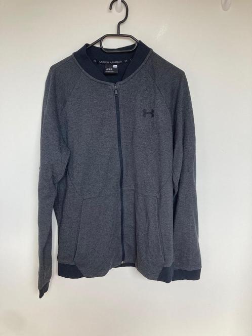 Under Armour grijs vest bomberjacket maat L, Kleding | Heren, Truien en Vesten, Zo goed als nieuw, Maat 52/54 (L), Grijs, Ophalen of Verzenden