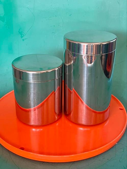Vintage hermetisch voorraad chrome Douwe Egberts ItalWaber, Huis en Inrichting, Keuken | Potten en Pannen, Zo goed als nieuw, Pot, Bus of Blik