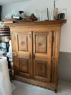 Handgemaakte massief eiken kast, Antiek en Kunst, Ophalen