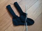 Handgebreide sokken van sokkenwol met merinowol. 38/40, Sokken en Kniesokken, Verzenden, Zwart, Maat 35 t/m 38