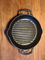 Grillpan le Creuset mat zwart als nieuw, Huis en Inrichting, Keuken | Potten en Pannen, Ophalen of Verzenden, Zo goed als nieuw
