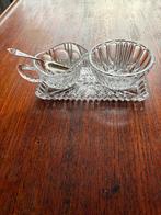 Kristallen suiker en melk set, Antiek en Kunst, Ophalen