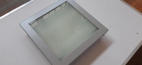 Dijkstra industriële wand-/plafond lampen, Huis en Inrichting, Lampen | Plafondlampen, Gebruikt, Glas, Metaal, Ophalen of Verzenden