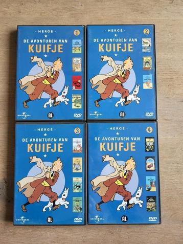 DVD De avonturen van Kuifje deel 1,2,3,4 beschikbaar voor biedingen