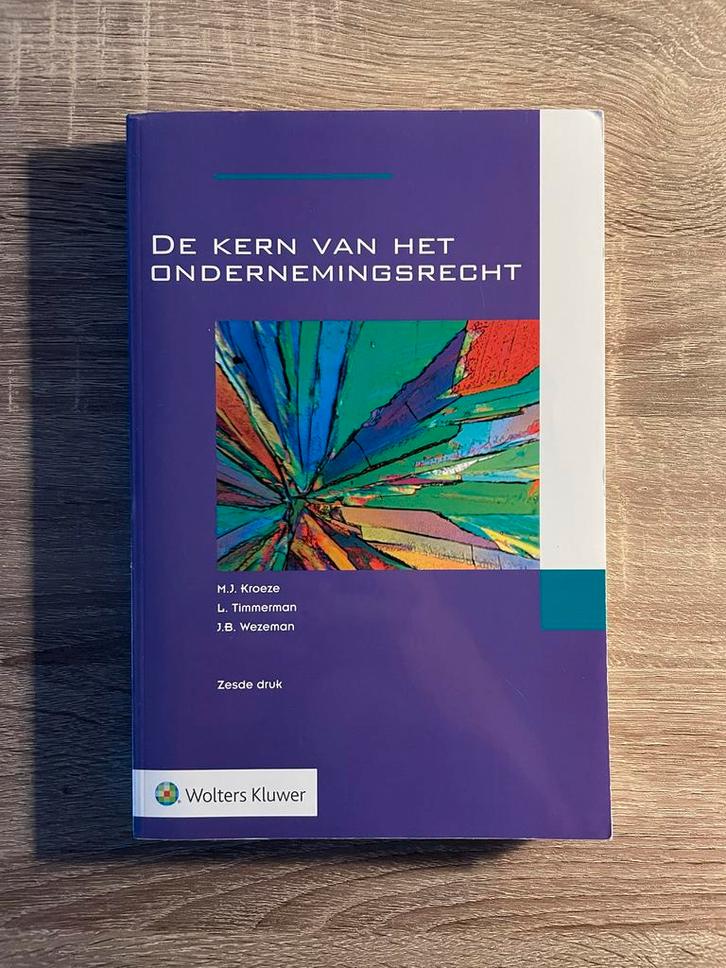 De Kern van het Ondernemingsrecht (zesde druk), Boeken, Studieboeken en Cursussen, Zo goed als nieuw, WO, Alpha, Ophalen of Verzenden