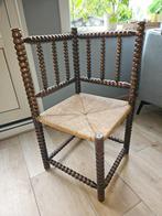 Antiek Hoekstoeltje Antiek rieten zitting breistoel vintage, Antiek en Kunst, Antiek | Meubels | Stoelen en Banken, Ophalen