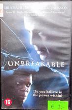 Unbreakable VHS ex-rental, Cd's en Dvd's, VHS | Film, Ophalen of Verzenden, Zo goed als nieuw, Vanaf 16 jaar