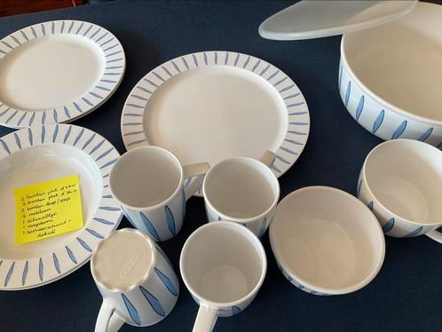 Mepal kampeerservies lichtblauw/wit/ SET : Één koop., Huis en Inrichting, Keuken | Servies, Gebruikt, Bord(en), Overige stijlen