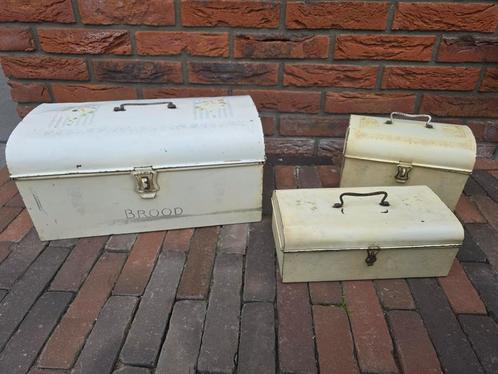 Antieke Broodtrommel + Gratis beschuit & ontbijtkoekblik €19, Verzamelen, Blikken, Zo goed als nieuw, Overige merken, Ophalen of Verzenden