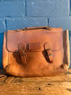 Authentieke vintage leren rugzak - €25, Bruin, Aktetas of Boekentas, Ophalen of Verzenden, Zo goed als nieuw