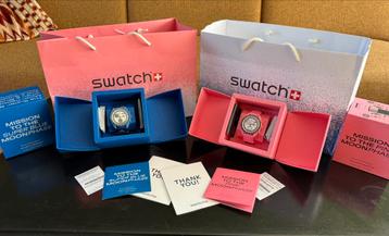 Omega x Swatch Super Blue + Pink Moon phase beschikbaar voor biedingen