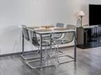 Ikea Torsby Glazen Eettafel met 4 Ikea Tobias Stoelen, Huis en Inrichting, Ophalen, 100 tot 150 cm, 50 tot 100 cm, Glas