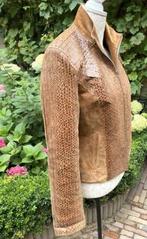 Biba leren jasje maat 38[v], Maat 38/40 (M), Bruin, Ophalen of Verzenden, Zo goed als nieuw