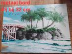 NIEUW METAAL SCHILDERIJ (45 bij 32 cm), Ophalen, Minder dan 50 cm, Nieuw, Schilderij