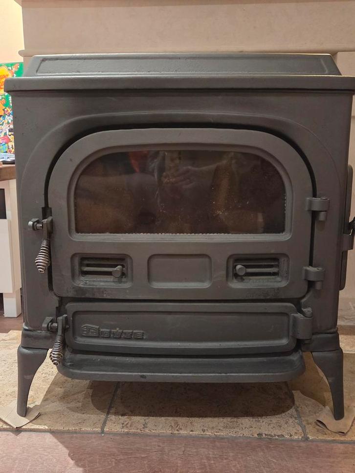 Gietijzeren Dovre Houtkache l 11kW + Kalkzandsteen Schouw, Huis en Inrichting, Kachels, Gebruikt, Houtkachel, Hout, Ophalen