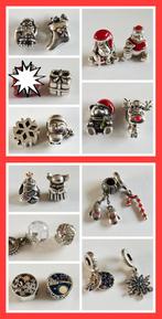 ZILVEREN PANDORA KERST BEDELS OA MET GOUD & STEENTJES 🎄🎁🎅, Sieraden, Tassen en Uiterlijk, Bedels, Ophalen, Pandora, Zo goed als nieuw