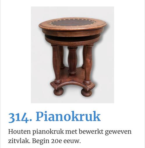 Pianokruk, Antiek en Kunst, Antiek | Meubels | Stoelen en Banken, Ophalen of Verzenden