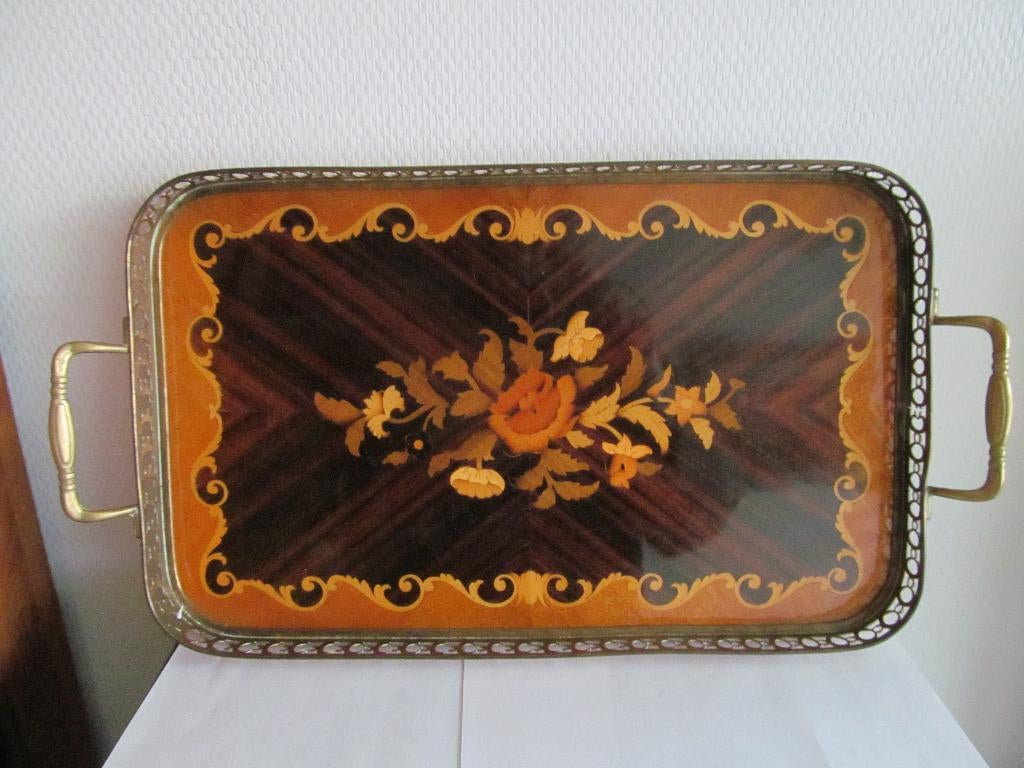 Marqueterie dienblad, Antiek en Kunst, Ophalen