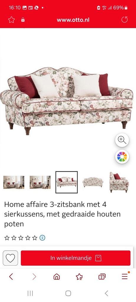 2 zits bank 1 jaar oud, Huis en Inrichting, Banken | Bankstellen, Zo goed als nieuw, Rechte bank, Tweepersoons, 150 tot 200 cm