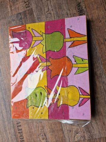 Tulpen op hout beschikbaar voor biedingen