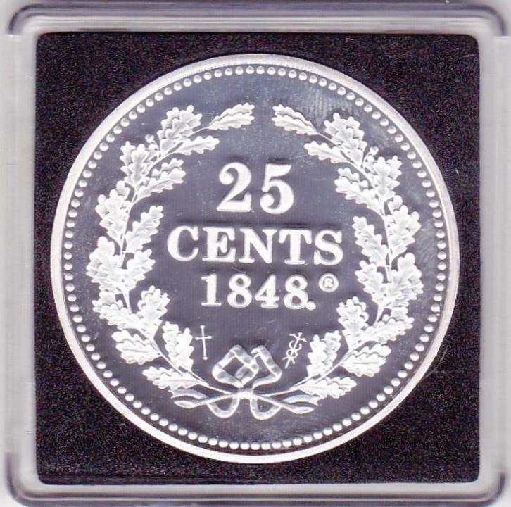 25 CENT 1848 PENNING, Postzegels en Munten, Penningen en Medailles, Overige materialen, Verzenden