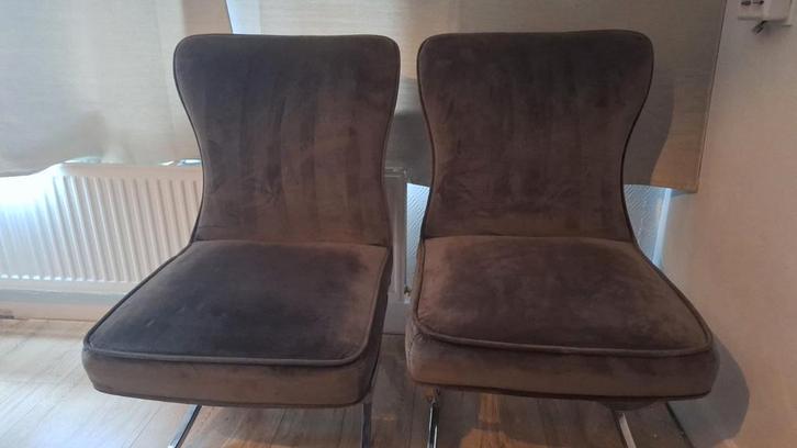 4 Donkergrijze Rixos eetstoelen - Erik Kuster stijl, Huis en Inrichting, Stoelen, Gebruikt, Vier, Metaal, Stof, Grijs, Ophalen of Verzenden