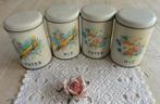 Set Franse brocante blikjes, vogels, bloemen, pâtes & riz, Antiek en Kunst, Curiosa en Brocante, Ophalen of Verzenden