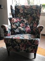 Gebloemde fauteuil van Ikea, Huis en Inrichting, Fauteuils, Ophalen, Gebruikt, Minder dan 75 cm, Stof