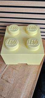 Lego Opbergbox Geel - Blokvorm, Ophalen of Verzenden, Zo goed als nieuw, Losse stenen, Lego