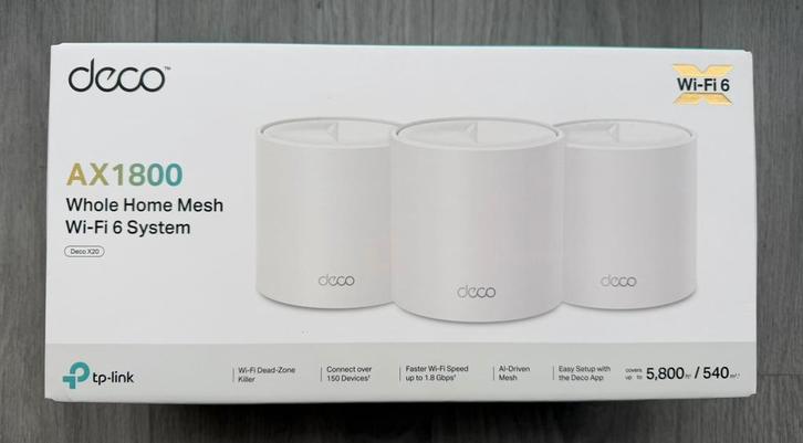 TP-Link AX1800 Whole Home Mesh Wifi 6 systeem Deco X20. NEW, Computers en Software, WiFi-versterkers, Nieuw, Ophalen of Verzenden