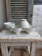 4 Oude creme-witte spoelkommen, Ophalen of Verzenden