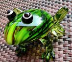 Groene Glazen Kikker - Decoratief Beeldje, Ophalen of Verzenden