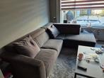 Grijze Hoekbank met Loungegedeelte, Huis en Inrichting, Ophalen, Gebruikt, Stof, Modern
