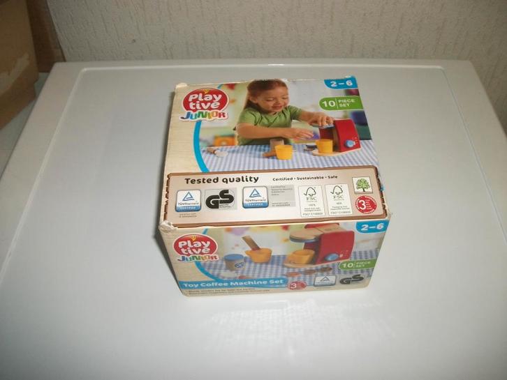 Koffiemachine set, Kinderen en Baby's, Speelgoed | Houten speelgoed, Gebruikt, Ophalen of Verzenden