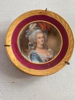 Antiek Miniatuur Schilderij Dame op porselein, Antiek en Kunst, Kunst | Schilderijen | Klassiek, Ophalen of Verzenden