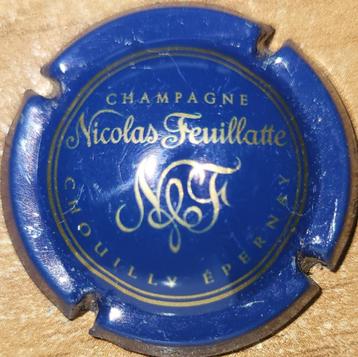 Champagnecapsule Nicolas FEUILLATTE blauw & goud nr.30 beschikbaar voor biedingen