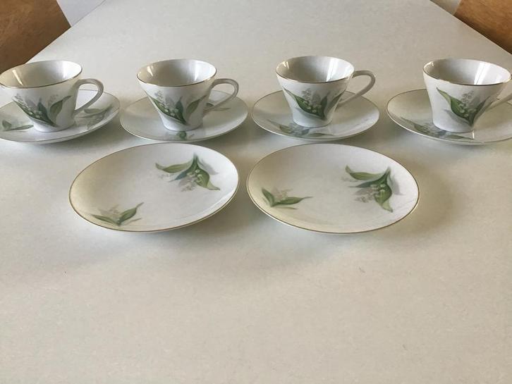 4x Noritake Nippon Toki Kaisha Japan kop & schotels jaren 50, Antiek en Kunst, Antiek | Servies los, Ophalen of Verzenden