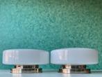 2 Giso Gispen Art Deco “Pepermunt” Plafonnières / Wandlampen, Huis en Inrichting, Ophalen, Zo goed als nieuw, Glas, Art Deco