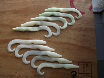 10 stuks Jelly Sandeel shads / roofvis shads /kunstaas shads beschikbaar voor biedingen