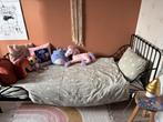 Ikea meegroei bed zwart + matras, Gebruikt, 70 tot 85 cm, 180 cm of meer, Ophalen