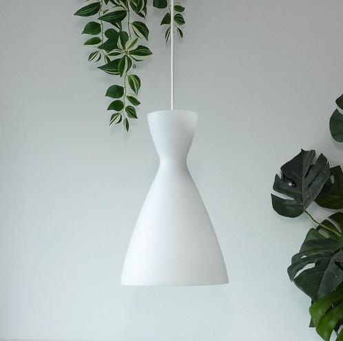 Vintage Hanglamp Jaren 50 60 Diabolo Glas Lamp Peil Putzler, Huis en Inrichting, Lampen | Hanglampen, Gebruikt, Minder dan 50 cm