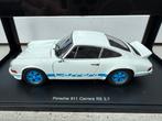 1:18 Porsche 911 Carrera RS 2.7 wit-blauw 1973 Autoart 78052, Auto, Autoart, Ophalen of Verzenden, Zo goed als nieuw