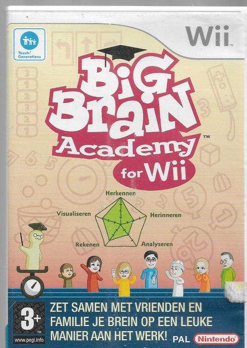 Big Brain Academy for Wii, Spelcomputers en Games, Games | Nintendo Wii, Zo goed als nieuw, Puzzel en Educatief, 2 spelers, Vanaf 3 jaar