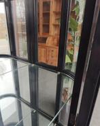 Unieke Vitrinekast | Gebogen glazen | Zwart #1495, Met deur(en), 200 cm of meer, Glas, 25 tot 50 cm