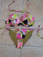 Bruin/roze voorgevormd beugel bikini - maat 40/42 - D cup, Bikini, Ophalen of Verzenden, Bruin, Zo goed als nieuw