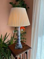 Vintage retro midcentury modern marmeren plissé lamp, Huis en Inrichting, Lampen | Tafellampen, Minder dan 50 cm, Gebruikt, Stof