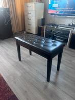 Vintage Piano Bankje met Opbergruimte Echt Leer!, Muziek en Instrumenten, Standaards, Ophalen, Gebruikt, Instrumentstandaard, Keyboard of Synthesizer